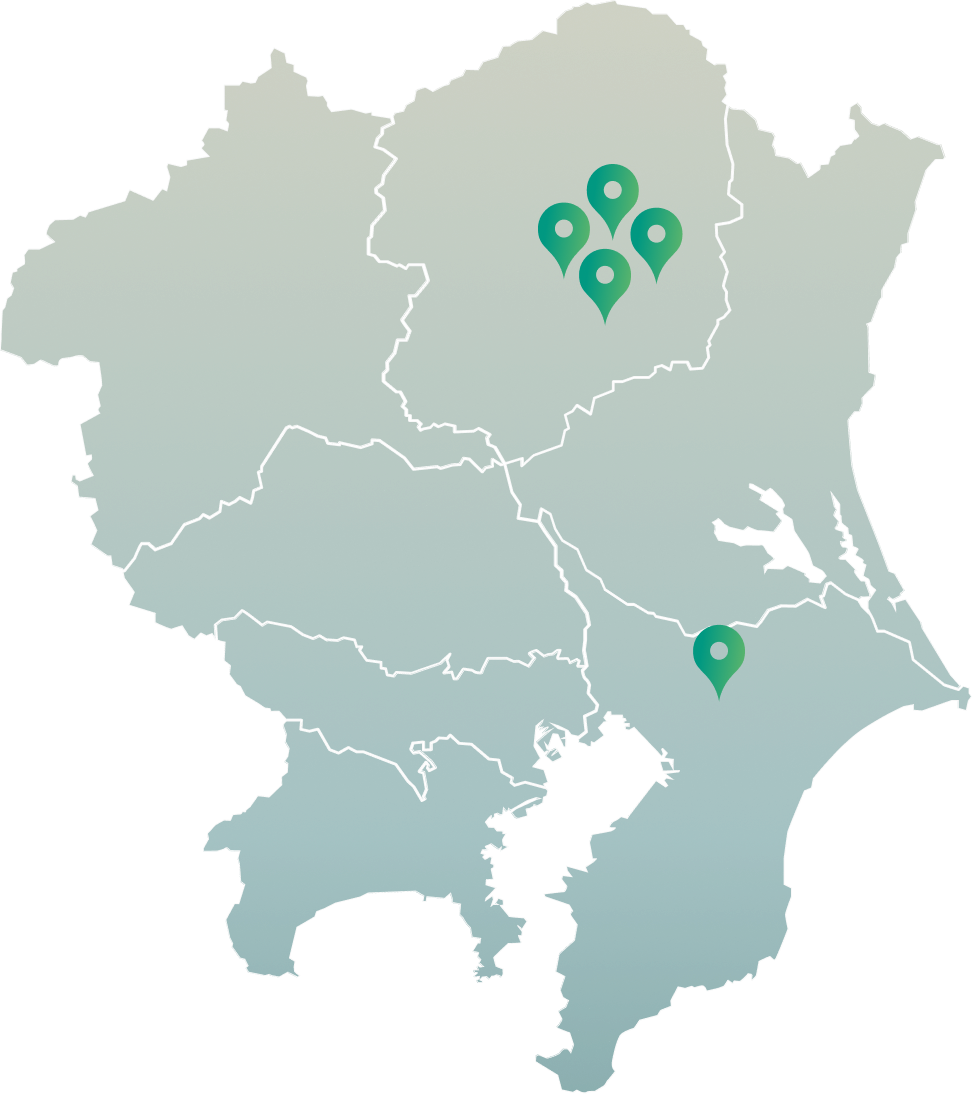 拠点の関東マップ